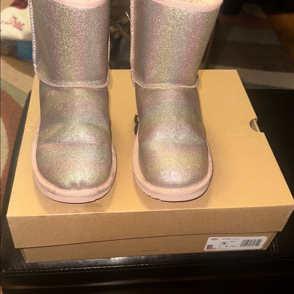 UGG Kids Glittery Pink Boots